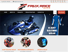 Tablet Screenshot of fruxracewear.com